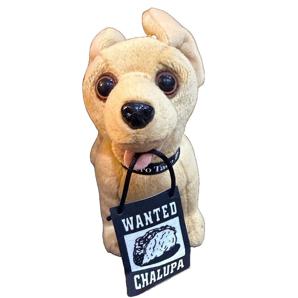 Vintage 90s Yo Quiero Taco Bell Chihuahua Talking Dog Plush 6" Wanted Chalupa